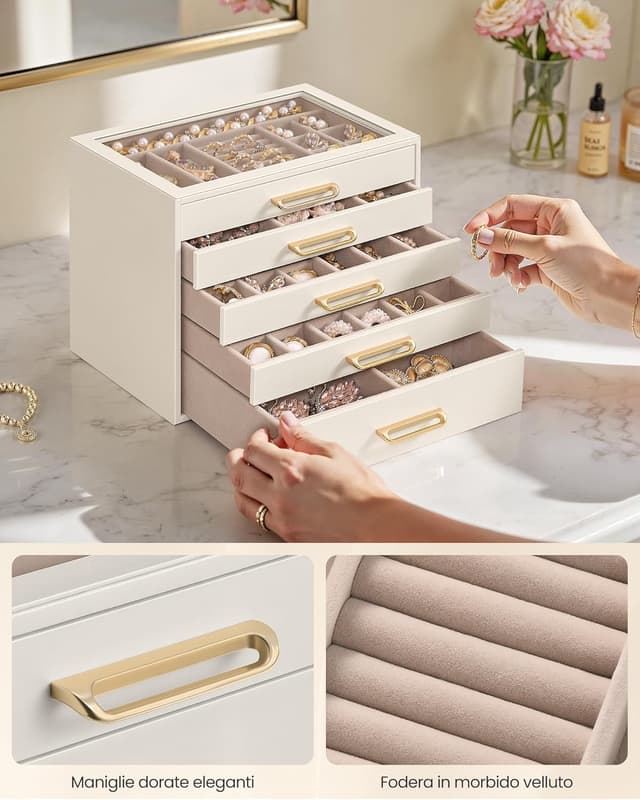 Thumbnail 5 de SONGMICS Scatola Portagioie 5 livelli