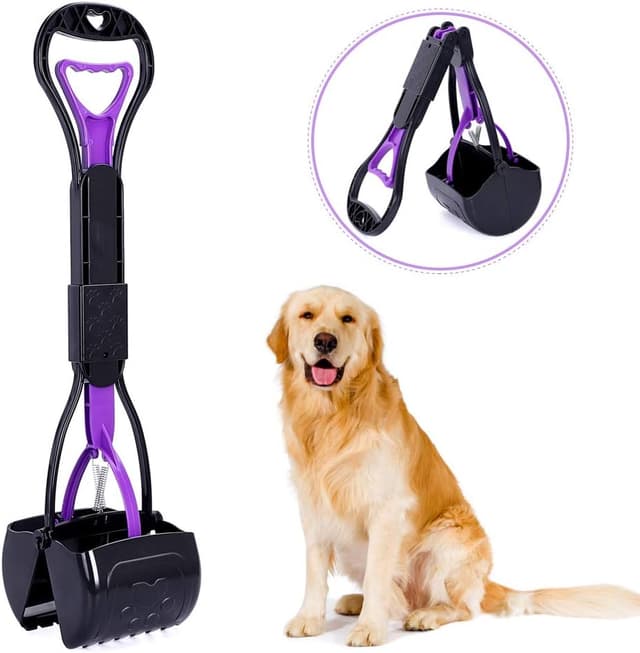 Detalle de YONTINY Portable Pet Pooper Scooper for Dogs and Cats (Foldable Dog Poop Rake)
