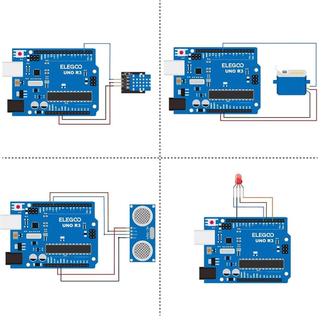 Detalle 2 de ELEGOO UNO R3 Ultimate Starter Kit – Arduino-kompatibler Projektbaukasten mit deutschem Tutorial und über 200 Teilen