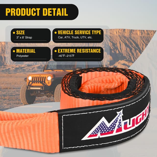 Detalle de Nilight Recovery Tow Strap Kit 31500LBS