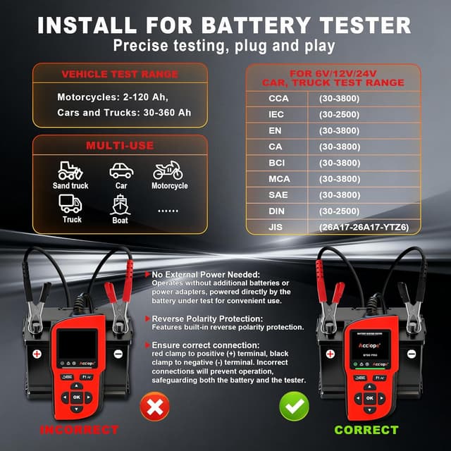 Thumbnail 3 de Acclope BT90 PRO Testeur de batterie 2–360Ah