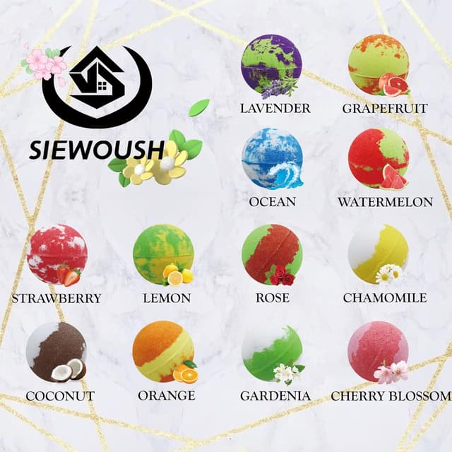 Thumbnail 1 de Bath Bombs Gift Set 12 pcs for Home Spa