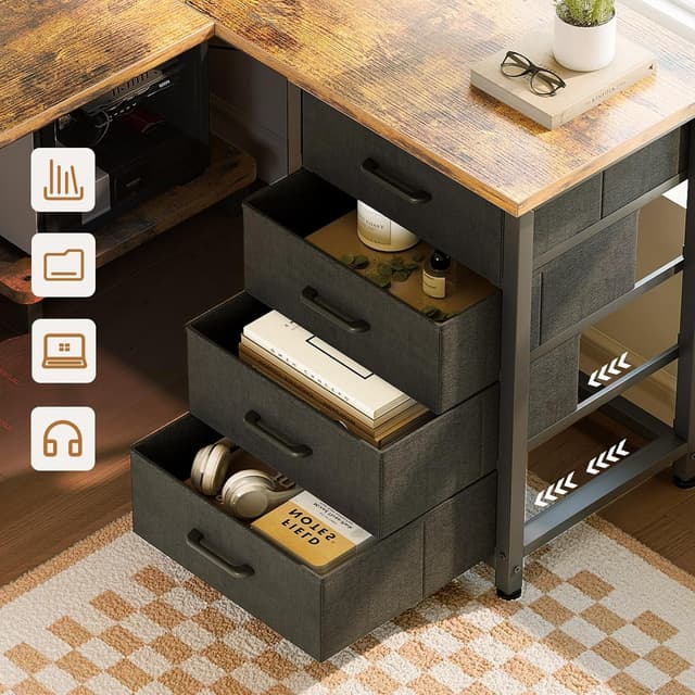 Detalle de ODK Escritorio Esquinero en L 155×110 cm