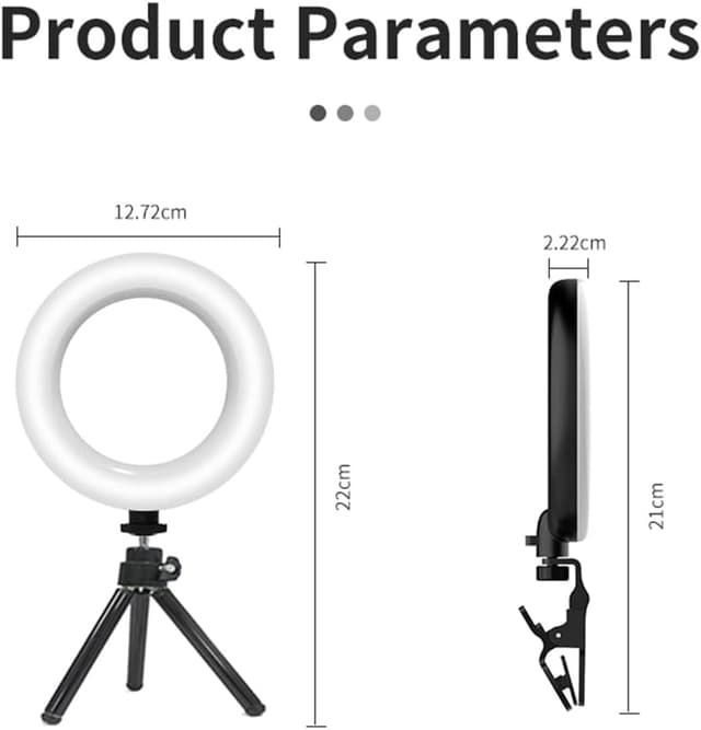 Thumbnail 6 de Ringlicht Laptop 5'' Clip Stativ