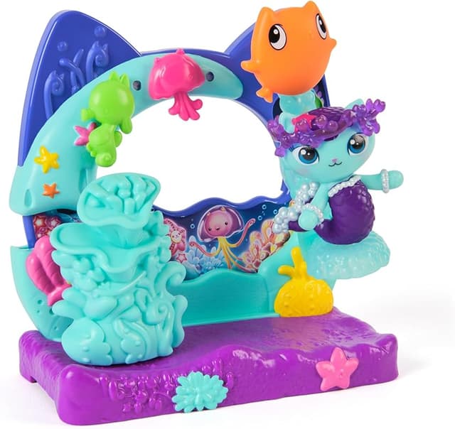 Detalle de Gabby's Dollhouse El Balcón Acuario con figura y accesorios