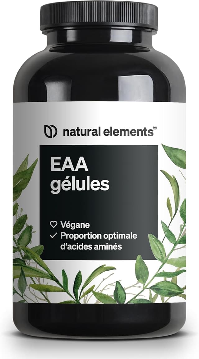 Detalle de EAA gélules hautement dosées – 300 gélules (8 acides aminés essentiels, végane)