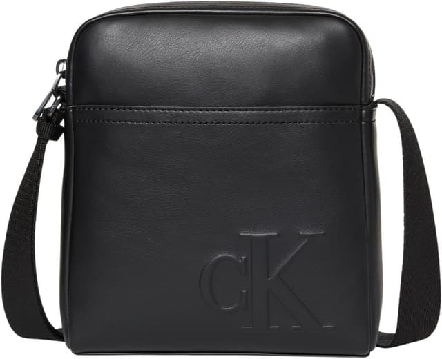 Detalle 2 de Calvin Klein Bold CK Reporter Lv04D3248G – Crossover homme noir à zip