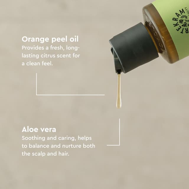 Detalle de Urtekram Gommage à l’aloe vera – Shampooing bio pour cheveux normaux, 250 ml