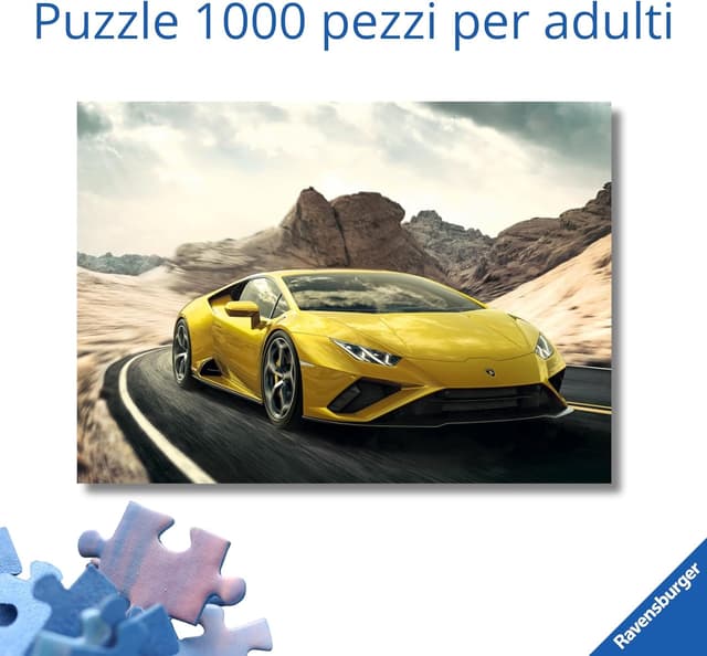 Detalle 2 de Puzzle Ravensburger 1000 pezzi Lamborghini Huracán EVO RWD (70 x 50 cm) per adulti +14 anni