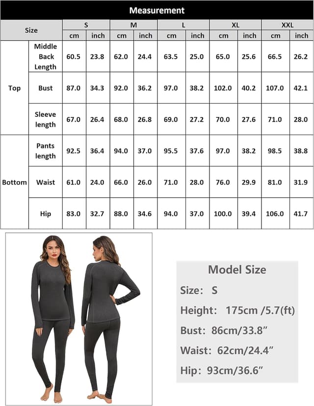 Detalle 2 de Terecey Intimo Termico Donna (maglia manica lunga + leggings): completo invernale traspirante