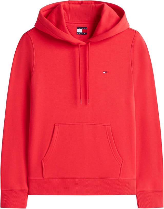 Detalle de Tommy Jeans Sweat à capuche femme Flag Regular Fit avec écusson drapeau