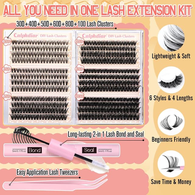 Detalle de Lash Clusters Kit 474pcs Wispy Lashes 💄