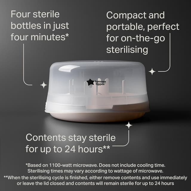 Detalle de Tommee Tippee microwave steam steriliser 4-minute cycle