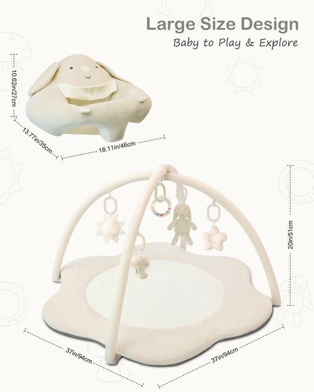 Thumbnail 5 de Suihuooo 3-in-1 Baby Play Mat 39.37in
