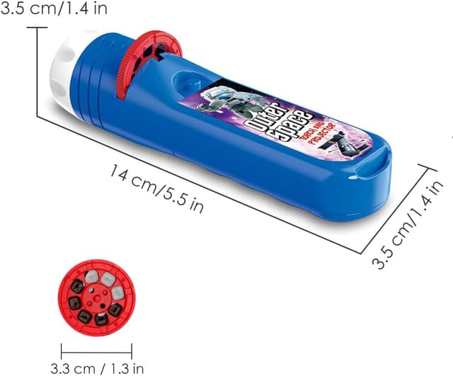 Detalle de Pup Go 2er-Pack Dino & Weltraum Taschenlampen-Projektor mit 6 Disks und 48 Bildern