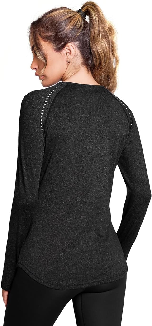 Detalle 2 de Crewhpo Camiseta Deportiva Manga Larga Mujer UPF 50+