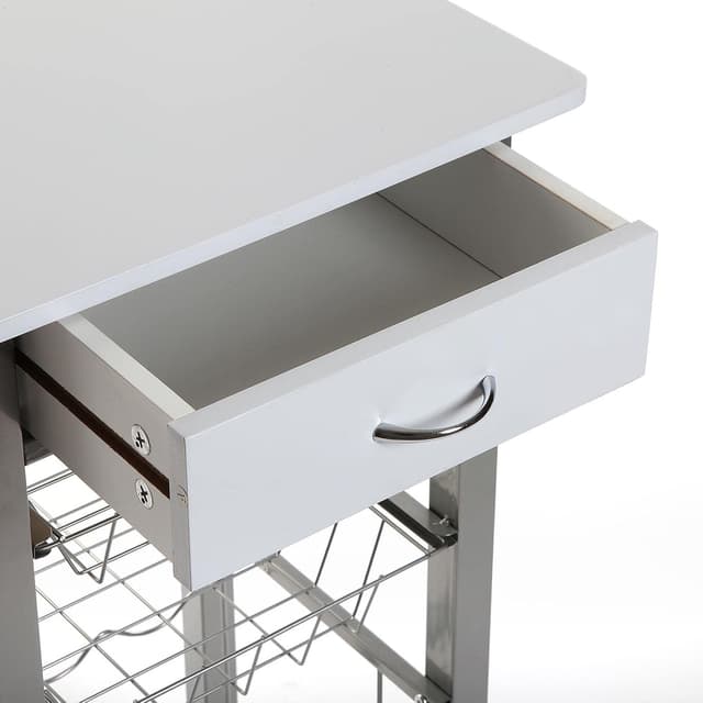 Detalle 1 de Versa Leicester Carro de Cocina Móvil 🍽️ Almacenaje Elegante