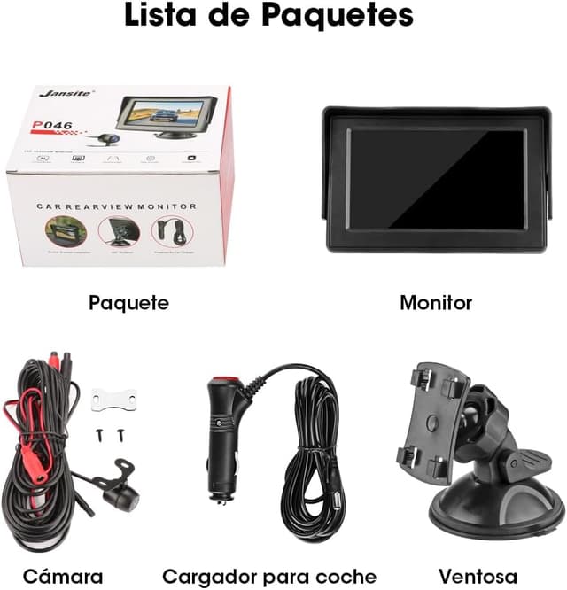 Thumbnail 5 de Jansite Cámara marcha atrás 4.3"