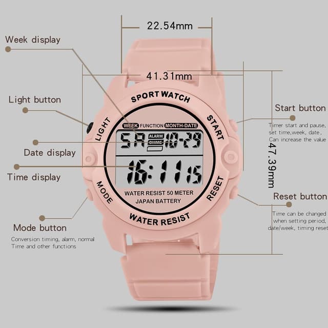 Thumbnail 5 de findtime Rosa Digitaluhr