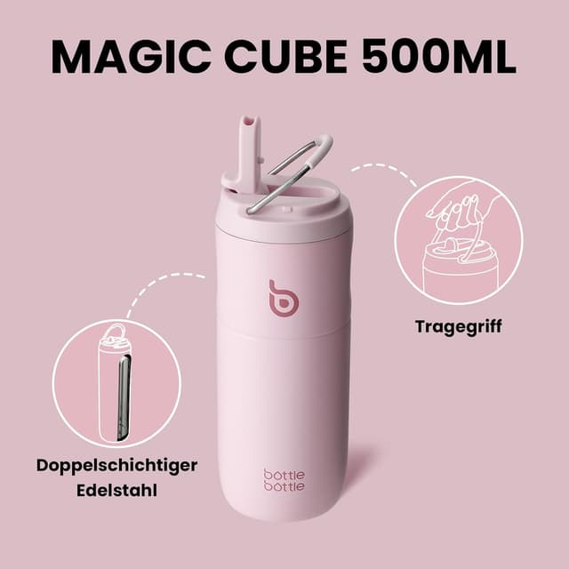 Thumbnail 4 de Gourde 500 ml acier inoxydable avec paille