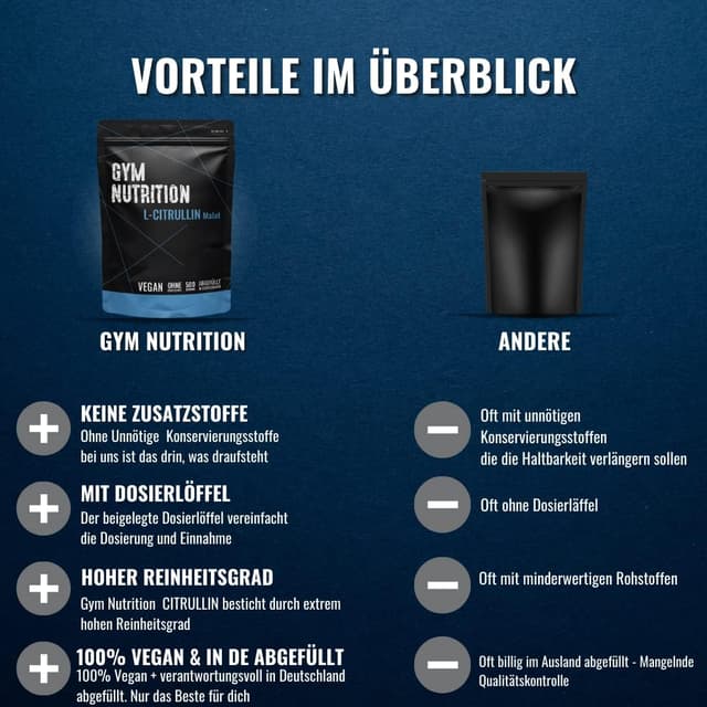 Detalle de L-Citrullin Malat Pulver 2:1 500 g