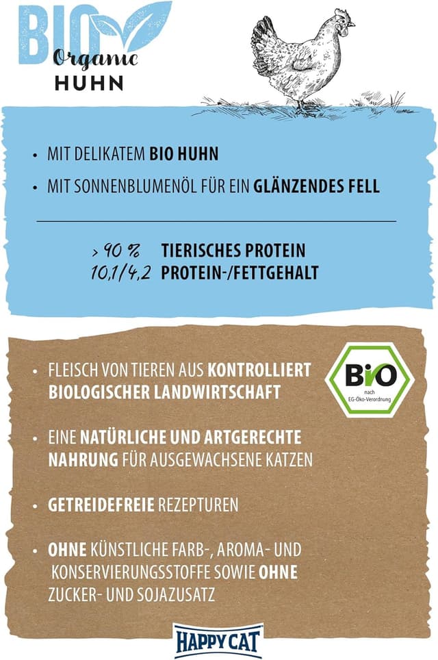 Thumbnail 1 de Happy Cat Bio Pouch Huhn 85 g