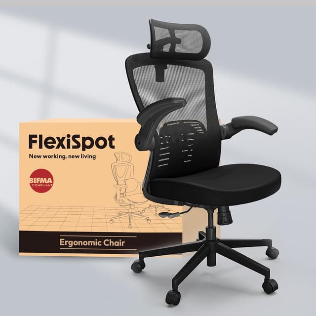 Detalle de FLEXISPOT Chaise de Bureau Ergonomique 150 kg đș