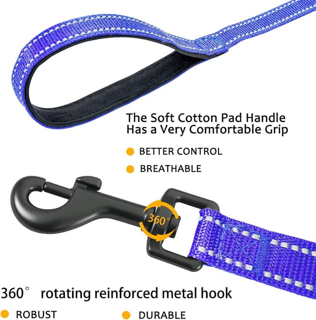 Detalle 2 de COMSLE Long Leads for Dog Training – Extra-long nylon dog training leash with rotating buckle (3m–20m)