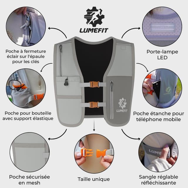 Detalle 2 de LUMEFIT Gilet Running 255 g