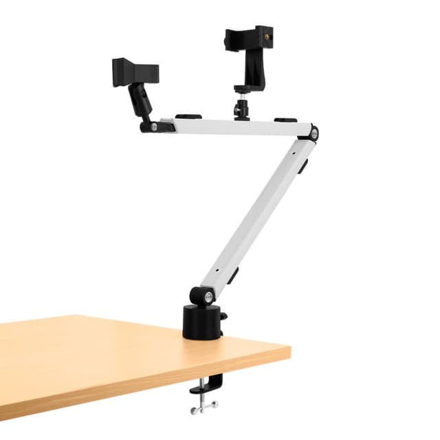 Detalle de Streamplify MOUNT ARM soporte escritorio para micrófono blanco