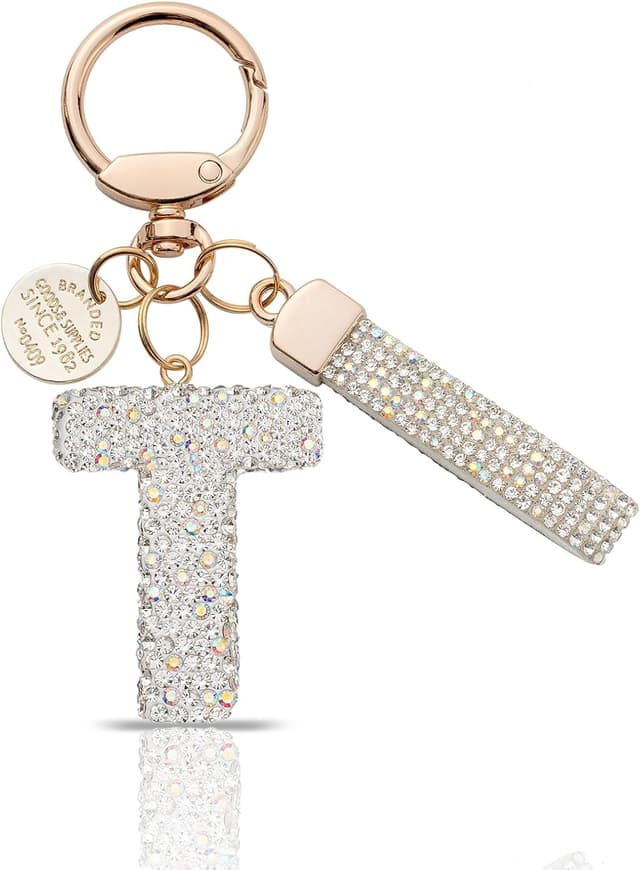 Thumbnail 6 de MORSUNBELA Schlüsselanhänger Glitzer Buchstabe