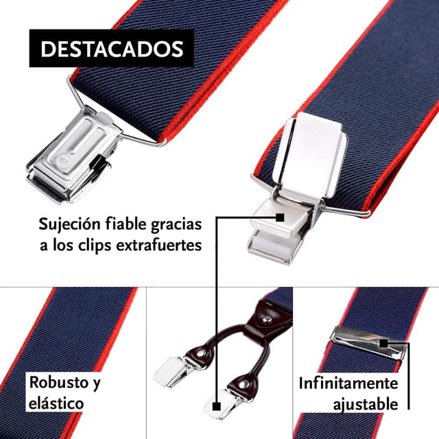 Thumbnail 3 de DonDon tirantes hombre 3,5 cm Y ajustables