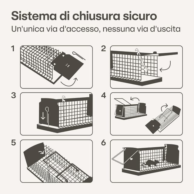 Detalle 2 de Praknu Trappola viva per topi 30 cm