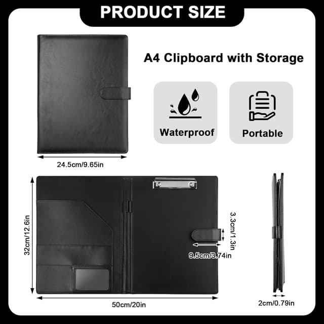 Detalle 2 de Klemmbrett A4 mit Deckel 32x24,5 cm 📄