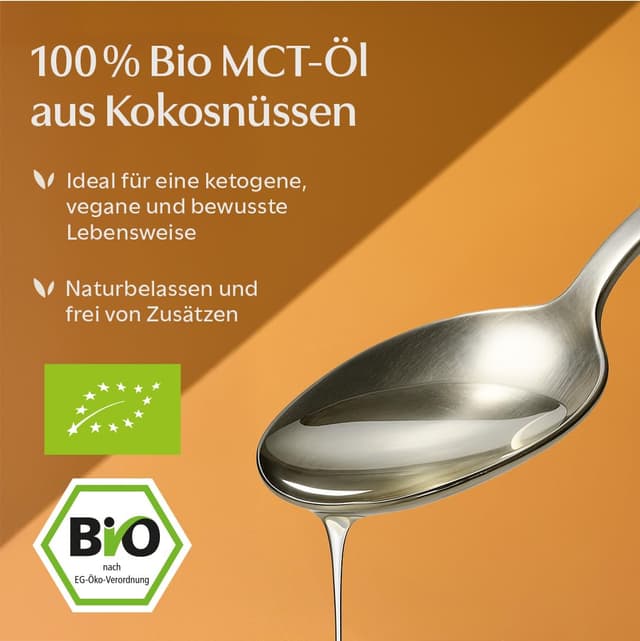 Detalle de nedura BIO MCT-Öl C8 60% für Keto, 500 ml