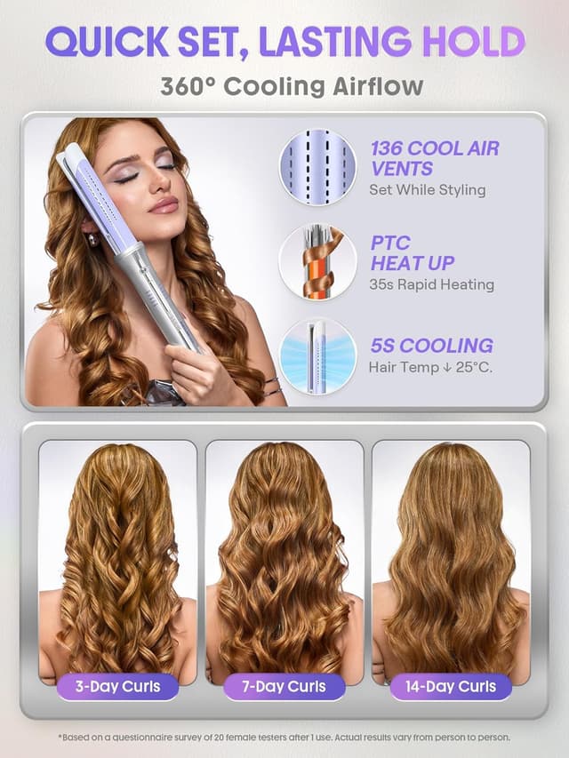 Detalle 1 de SHEGLAM 25mm One Touch Automatic Curling Iron with Cool Air (25mm)