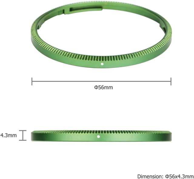 Detalle 2 de JJC Metal Accent Ring Cap for Ricoh GR III/GRIII/GR3 (Replace GN-1 Ring Cap) – Green