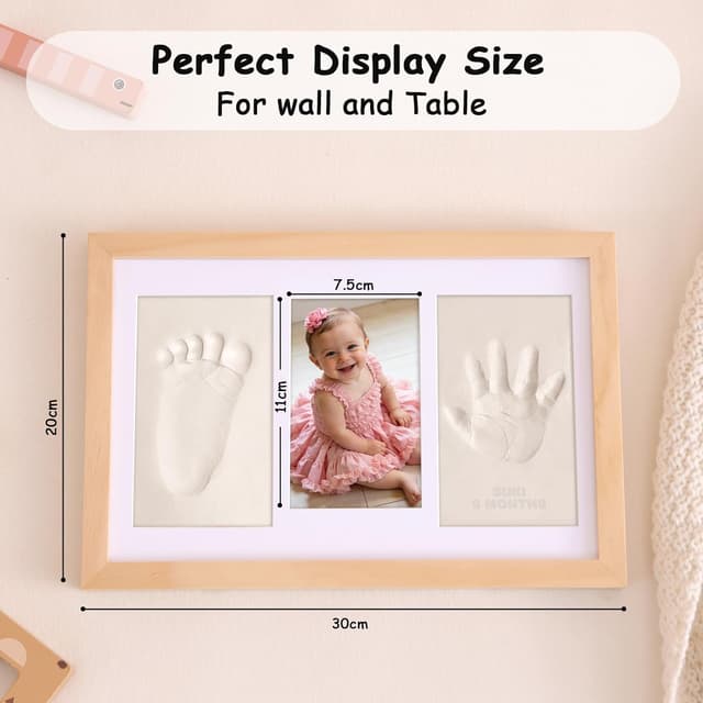 Detalle 1 de Baby handprint footprint kit keepsake