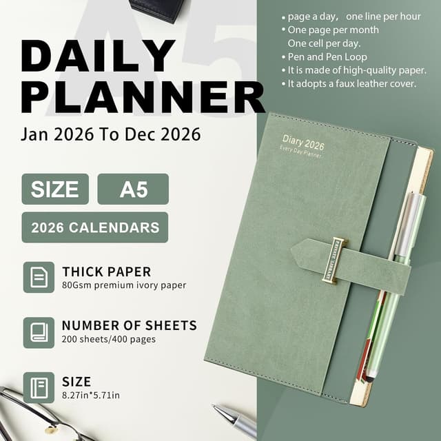 Detalle de A5 2026 Academic Diary, 12 months