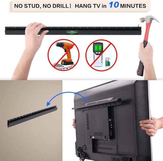 Detalle 2 de No Drill Drywall TV Mount 22–55 Inch TVs