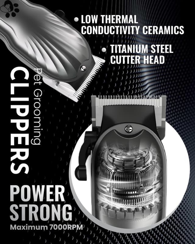 Detalle 2 de Dog Clippers Professional Cordless Trimmer