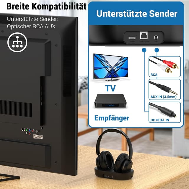 Detalle 1 de LETSACTIV Funkkopfhörer für Fernseher