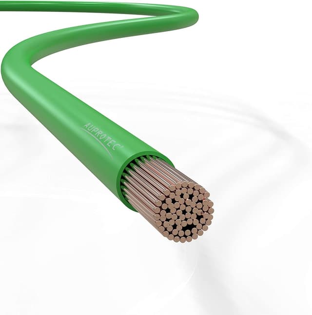 Detalle de AUPROTEC Câble unipolaire FLRY-B 2,5 mm² vert en anneau (5 m)