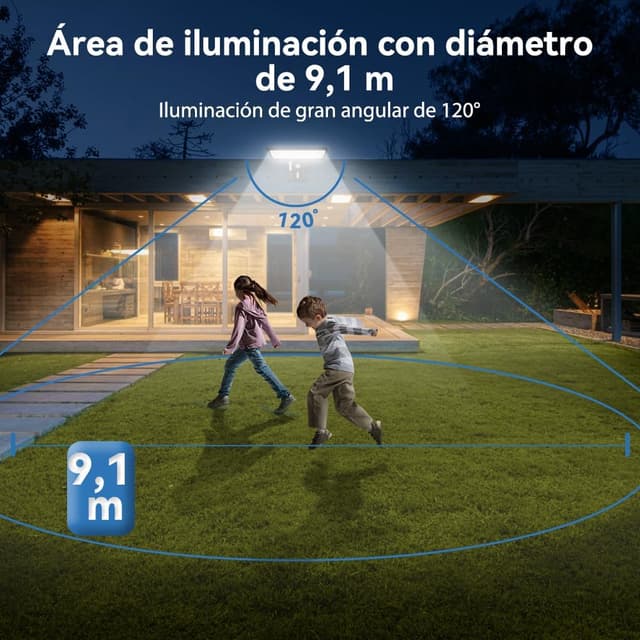 Detalle 2 de JESLED Luz Solar Exterior con 90 LEDs y Sensor de Movimiento