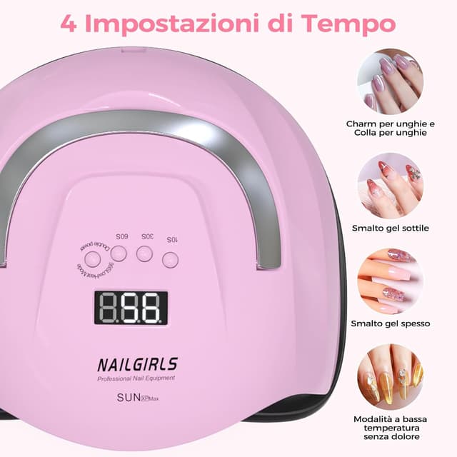 Thumbnail 2 de NAILGIRLS 268W Lampada UV per Unghie rosa
