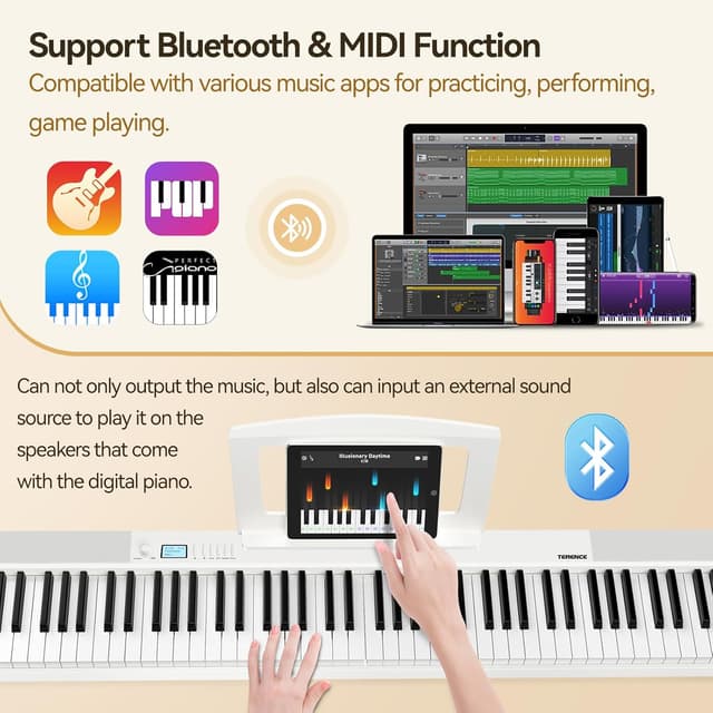 Thumbnail 6 de 88 Tasten E-Piano mit Bluetooth, 1800 mAh
