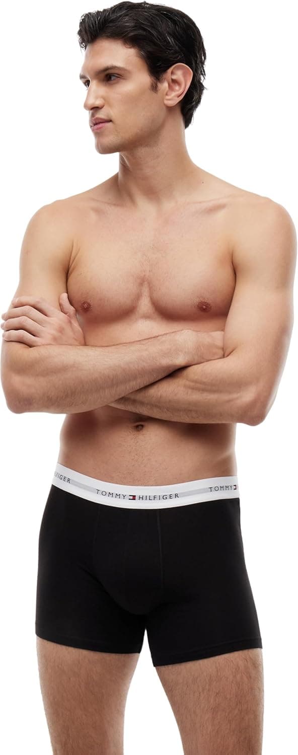 Detalle de Tommy Hilfiger Herren 3er Pack Boxershorts Briefs mit Logobund