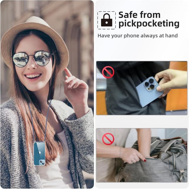 Thumbnail 5 de OLEPHY Funda Transparente con Correa para iPhone 16