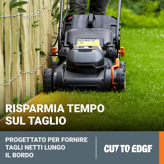 Detalle 2 de WORX WG743E tosaerba a batteria 40 V con pacciamatura e batteria PowerShare (senza cavo) fino a 500 m²