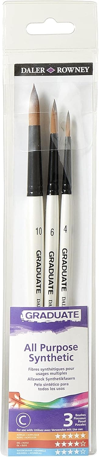 Imagen de Daler Rowney 212530007 Set pennelli Bianco Punta Tonda en OfertitasTOP